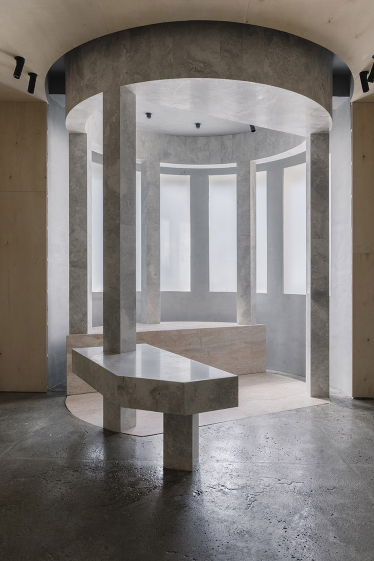 Atelier tao+c converts old residence into a store with free standing elements in Shanghai 