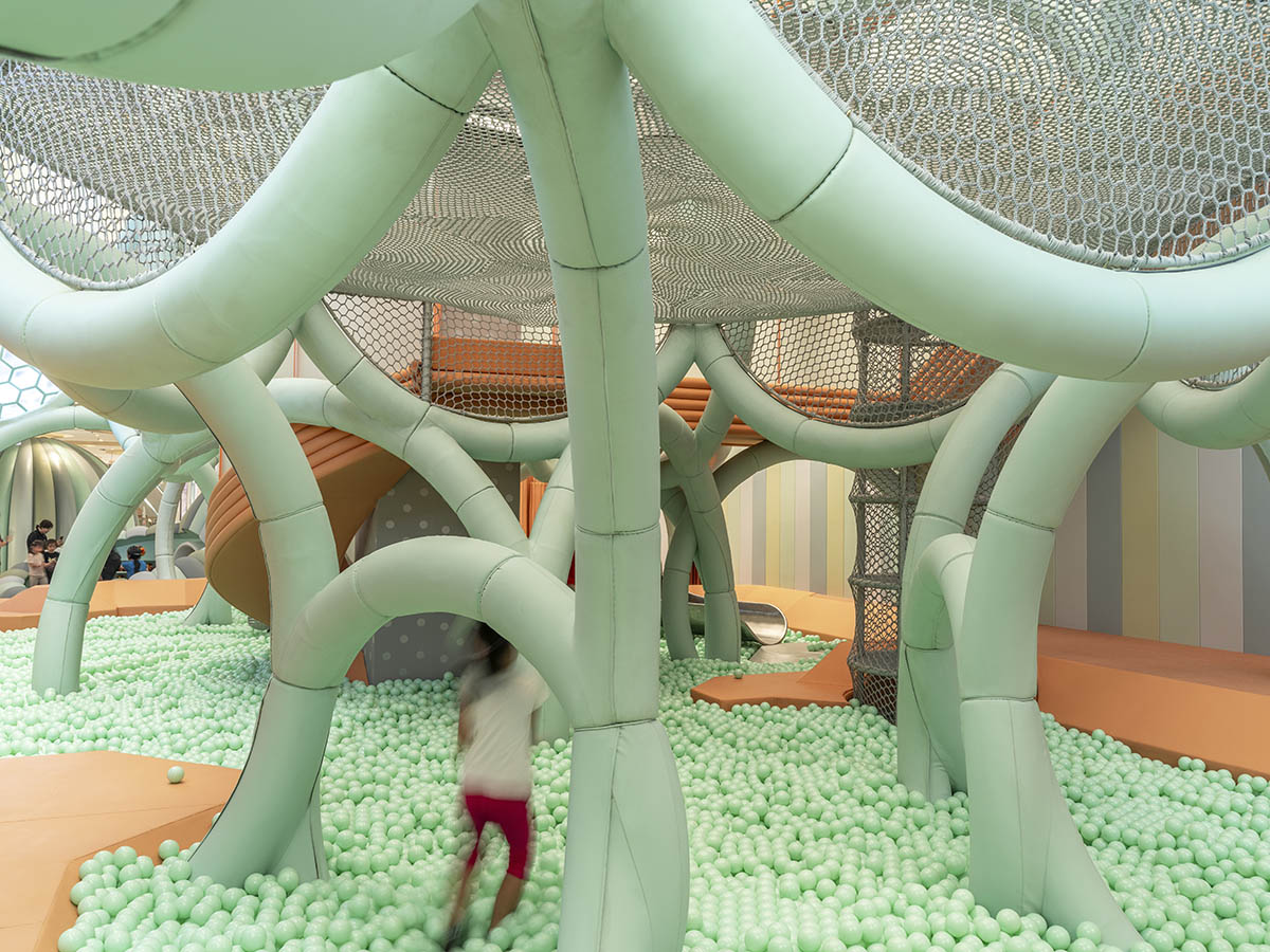 waa creates artificial land for a sports centre that acts like