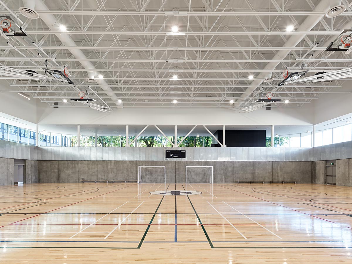 ACDF Architecture merges strict and fluid geometries for a sports complex in Montreal