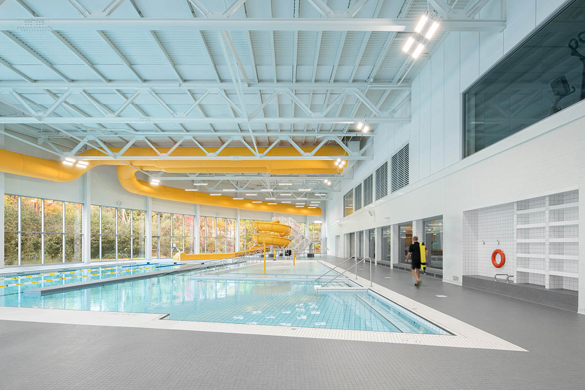 Sid Lee Architecture completes cylindrical aquatic complex in Laval, Canada
