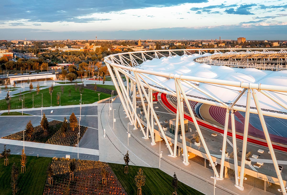 Napur Architect completes sustainable National Athletics Centre in Budapest