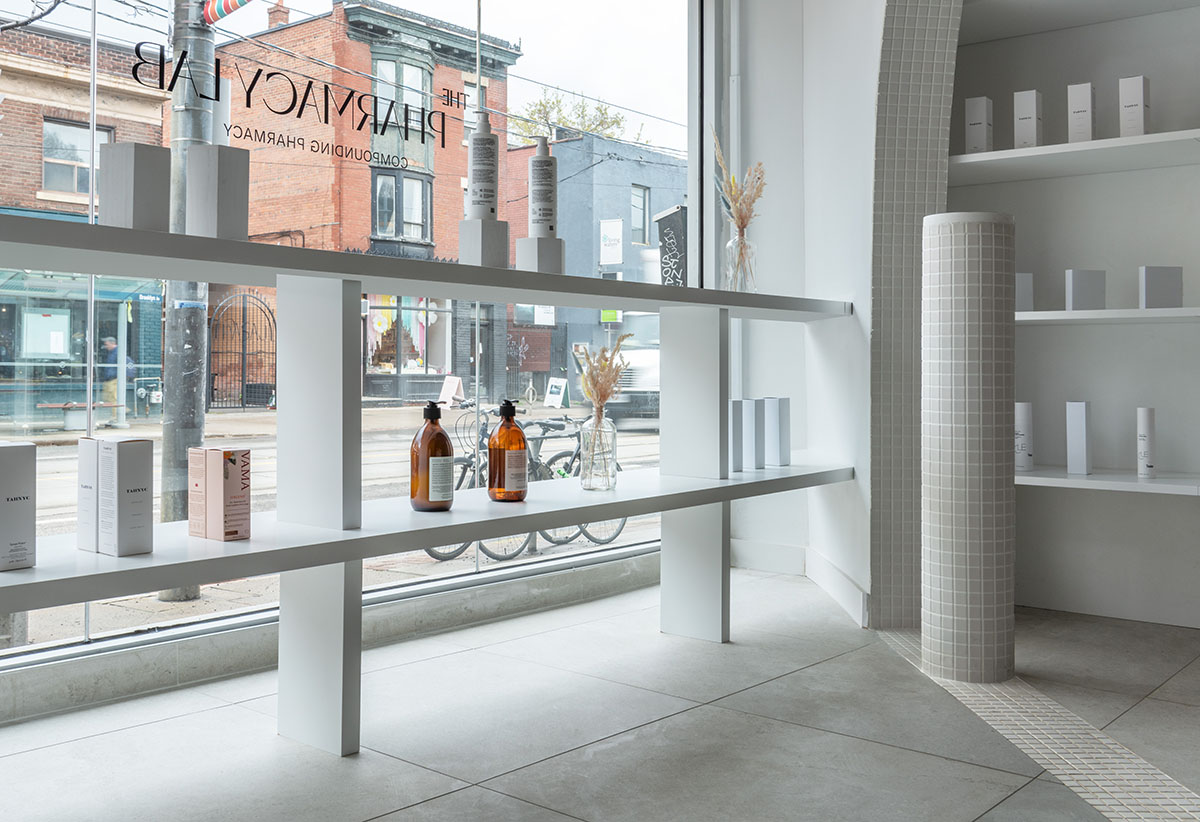 Large rib arches create sculptural dome for pharmacy lab by StudioAC in Toronto 