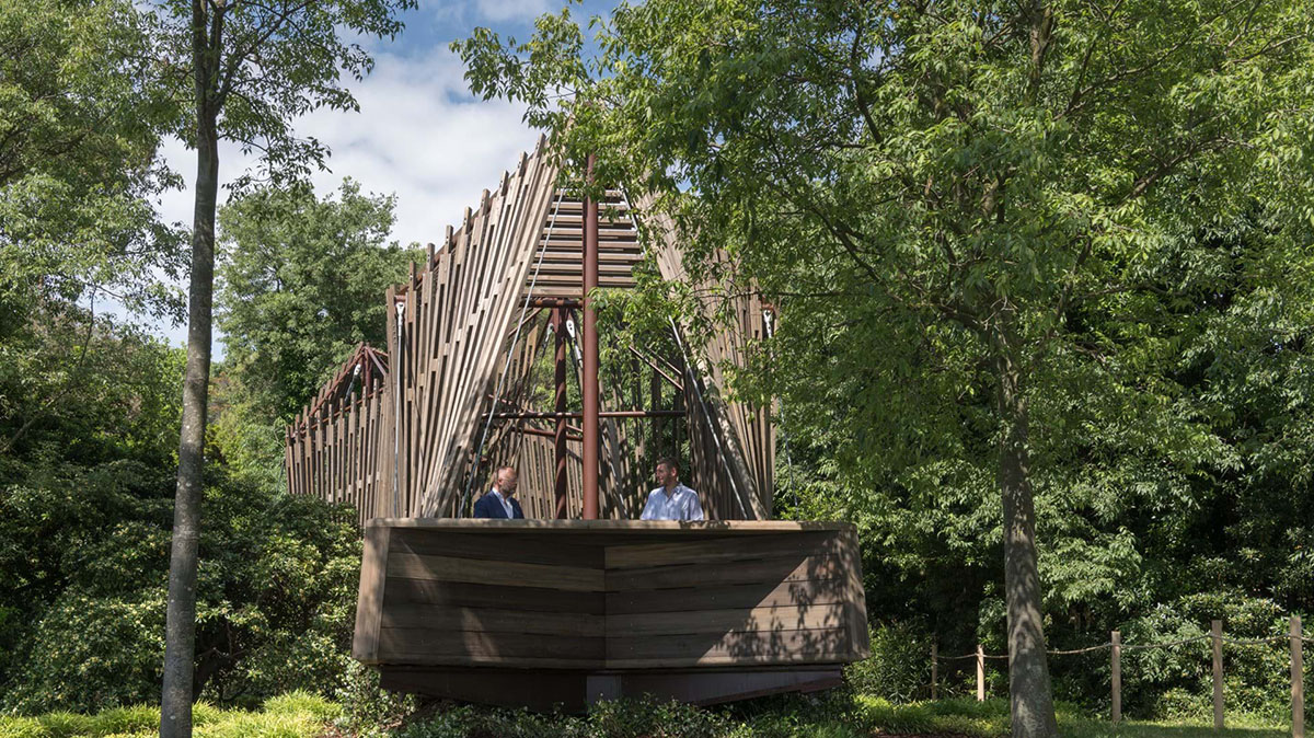 Foster+Partners' tent-like wooden chapel opened at the Vatican Pavilion in Venice