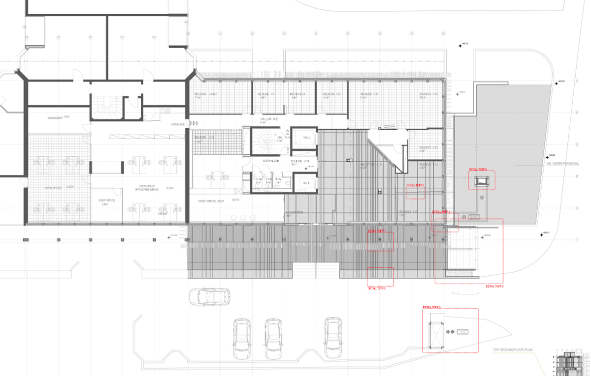 Giovanni Vaccarini wraps SPG Headquarters with countless glass fins, placed perpendicular to facade
