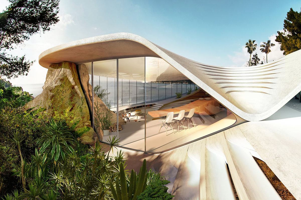David Tajchman designs private residence inspired by the curves of the client's car