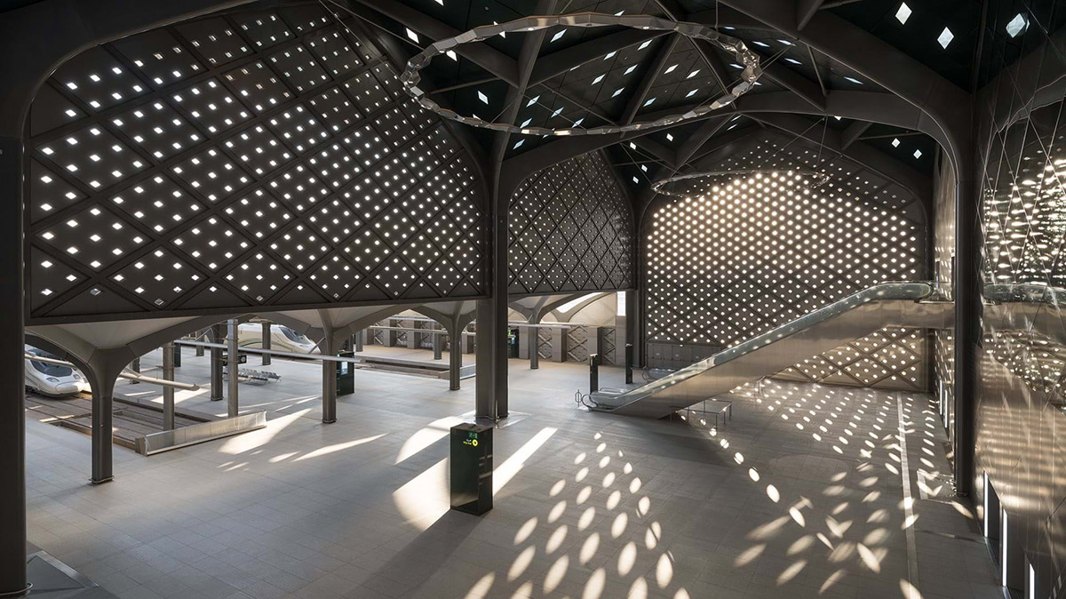 Foster + Partners designs stations with tree-like flexible roofs for Saudi Arabian cities