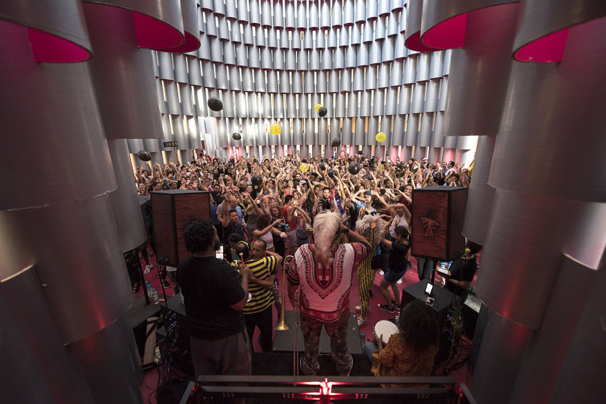 Studio Gang’s pink-domed Hive opens at the National Building Museum