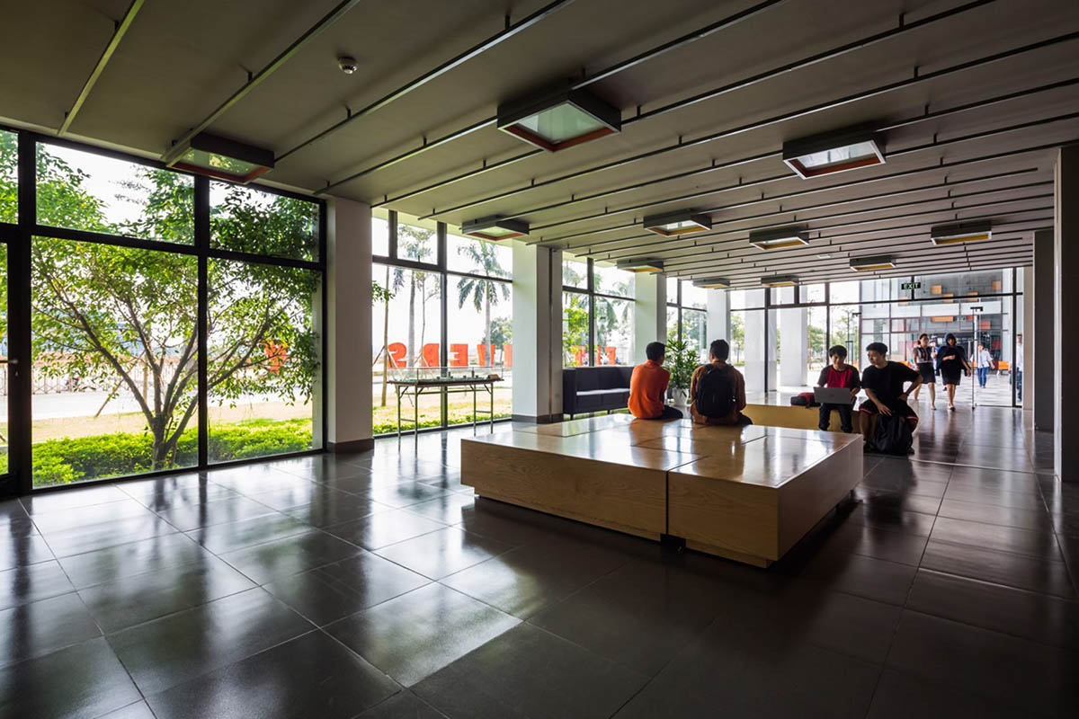 VTN Architects brings nature into the checkerboard fa&ccedil;ade of Hanoi university building
