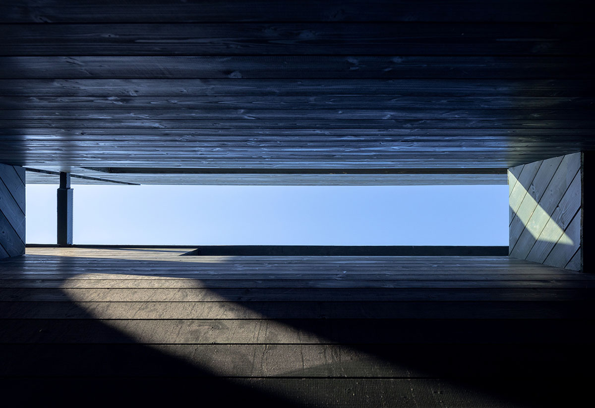 Various elements of human behavior inform black-clad wooden pavilion designed by LIN Architects 