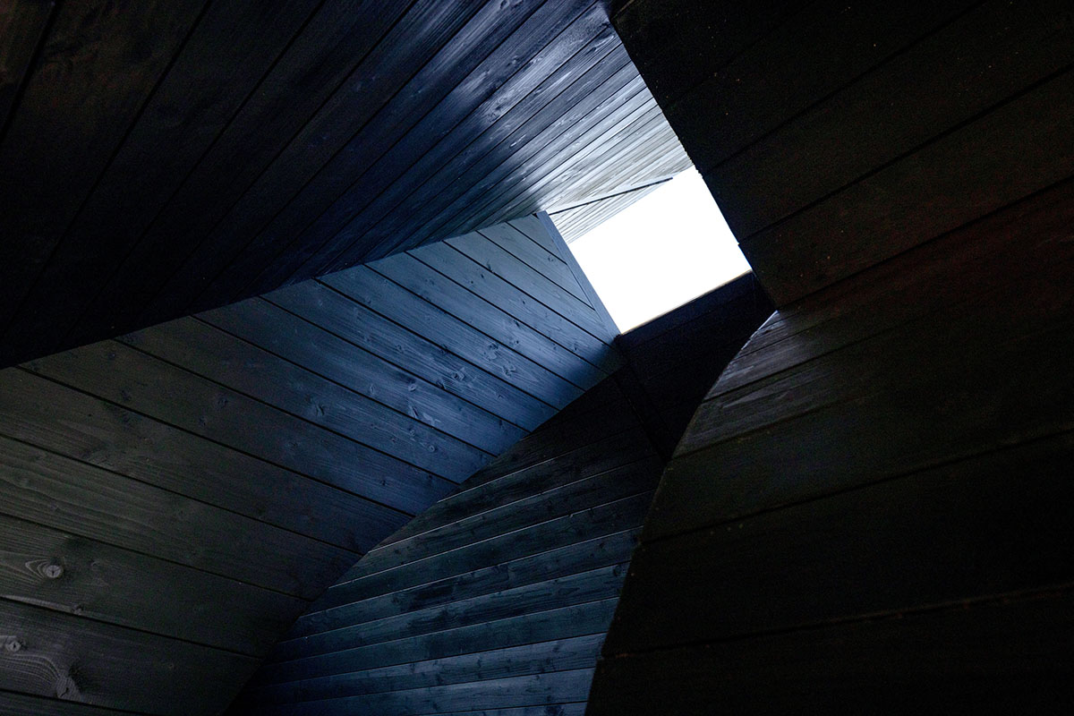 Various elements of human behavior inform black-clad wooden pavilion designed by LIN Architects 