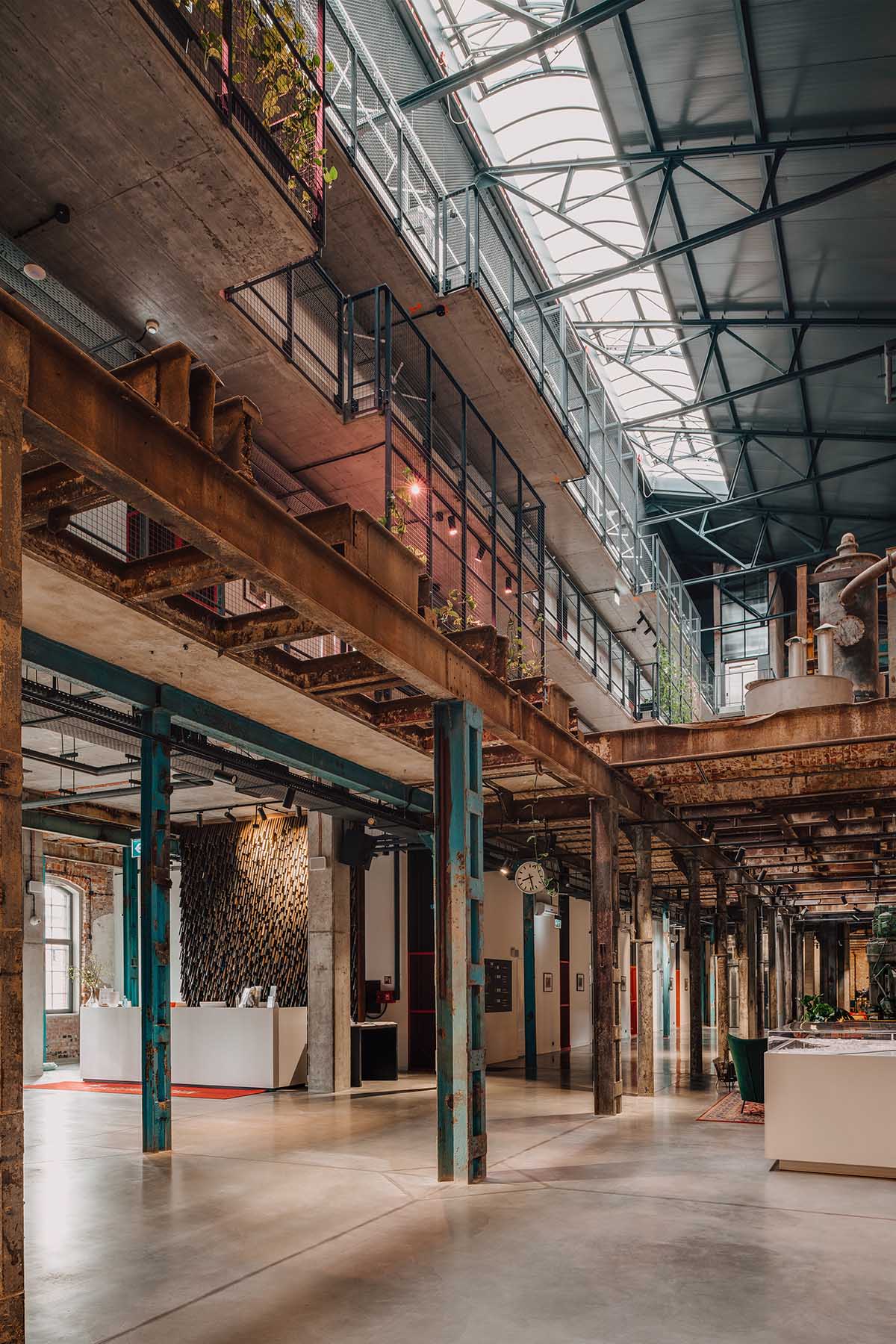 Bulak Projekt transforms former sugar factory into hotel complex with industrial look in Poland  