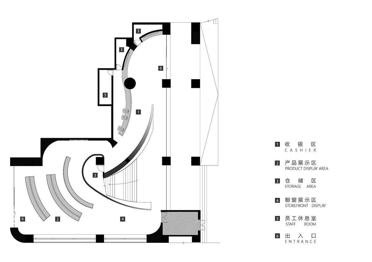 Various Associates designs beauty store with winding staircase and silver-toned interiors in Hangzhou