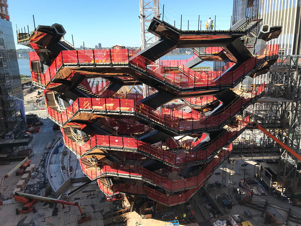 First images show Thomas Heatherwick’s sculptural Vessel takes shape at Hudson Yards