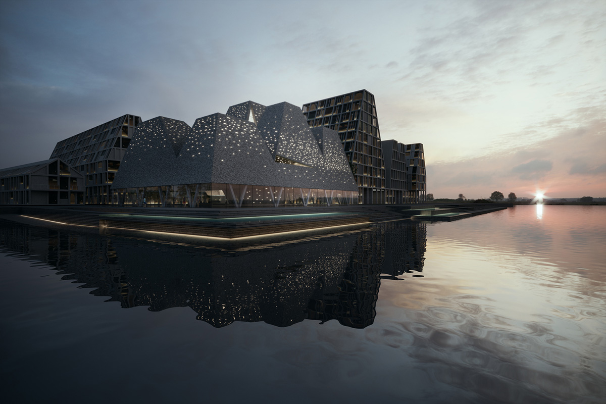 Kengo Kuma & Associates win competition to design pyramid-formed culture centre at Paper Island