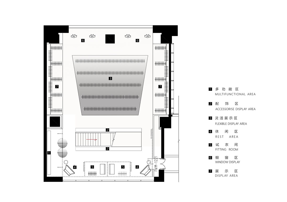 Various Associates integrates giant variable screens to interiors of fashion boutique in Chengdu