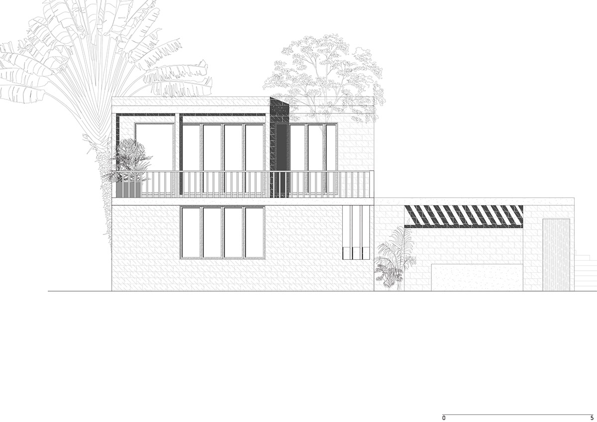 MAIN OFFICE's family house blends into the tropical landscape of a surfers' town in Mexico