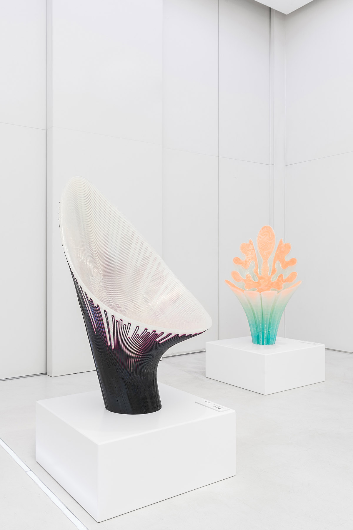 Zaha Hadid Architects' Bow and Rise chairs are on show at Milan Design Week for Nagami