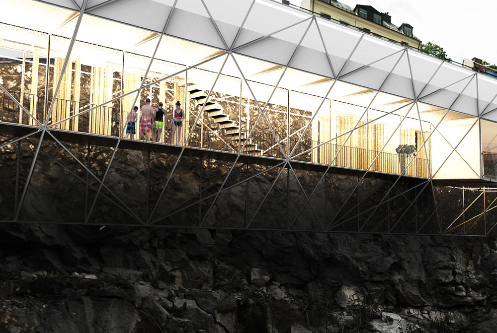 UMA proposes a kilometre-long infinity pool to create unique public space in Stockholm&rsquo;s waterfront