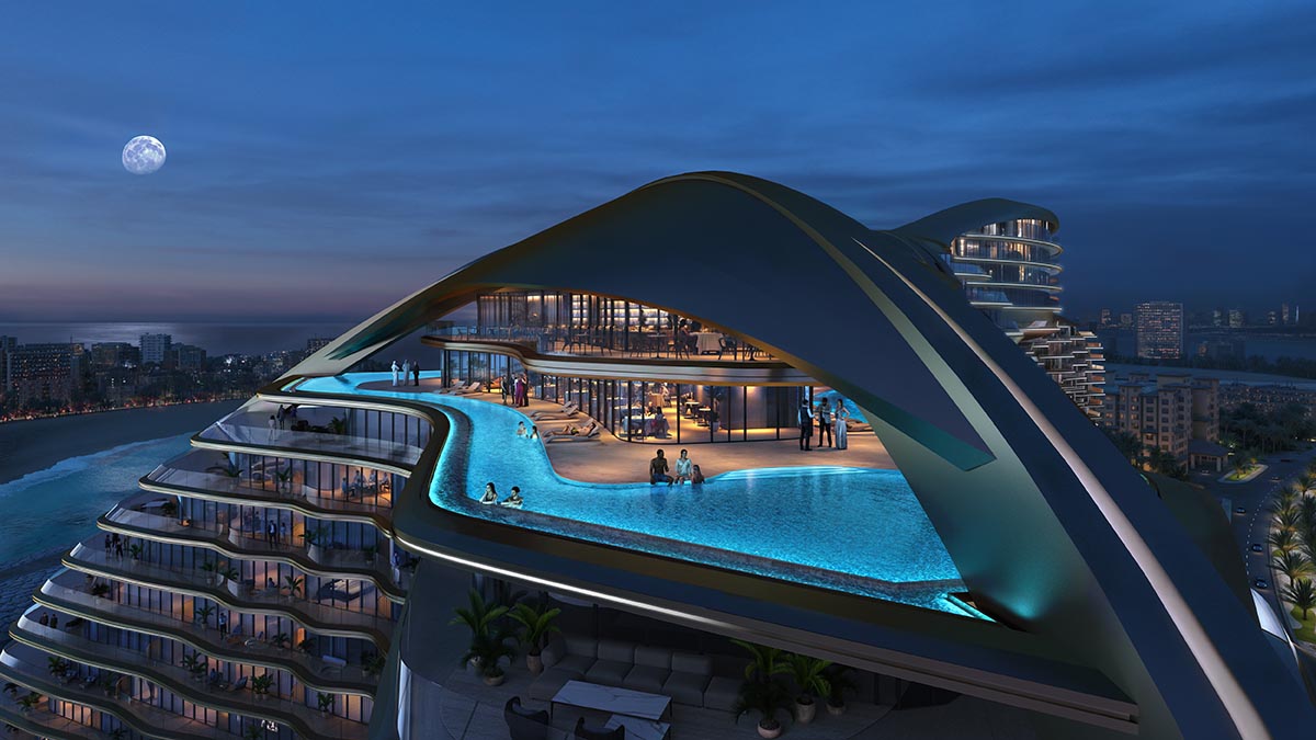 ZHA's new mixed-use development features spacious balconies inspired by nature in the UAE