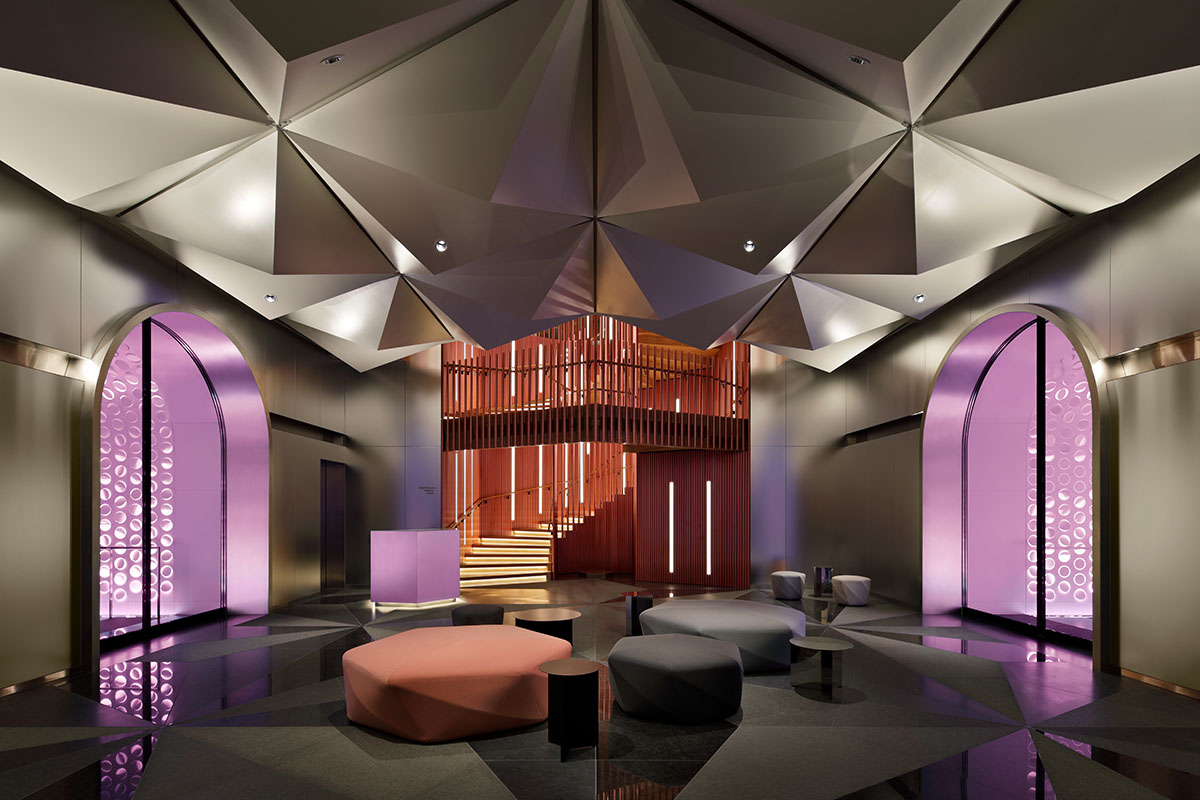 concrete completes W Hotel Osaka referencing to city's sounds and flavors in Japan