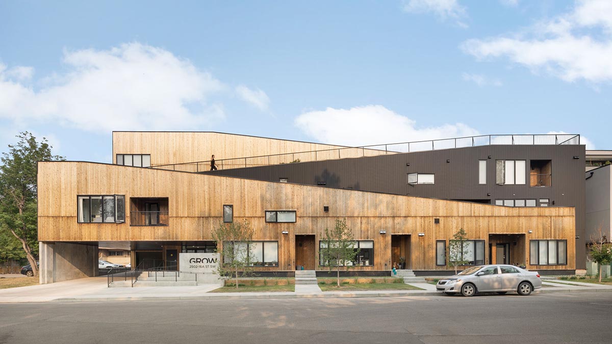 Multi-residential housing by MODA features a barrier-free rooftop urban farm in Calgary