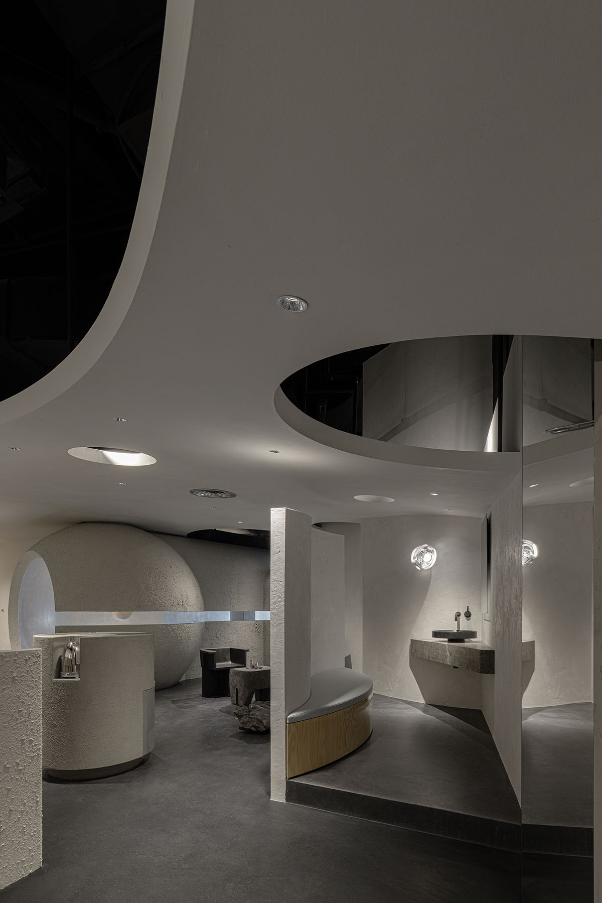 lialawlab completes retro-futuristic skincare centre in Hangzhou, China