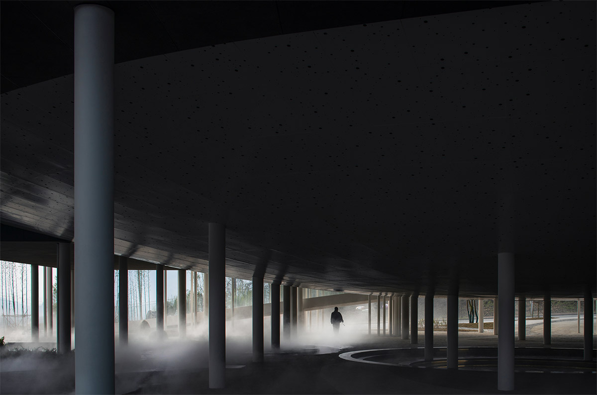 Archermit completes public building with bamboo forest and cloud-like elevated platforms in China