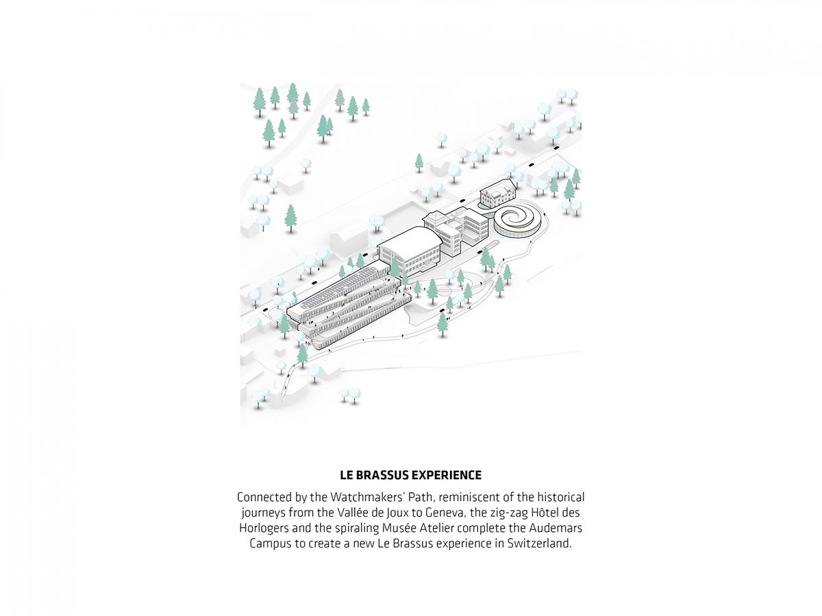 BIG reveals hotel with zigzagging slabs for watchmaker brand Audemars Piguet in Le Brassus