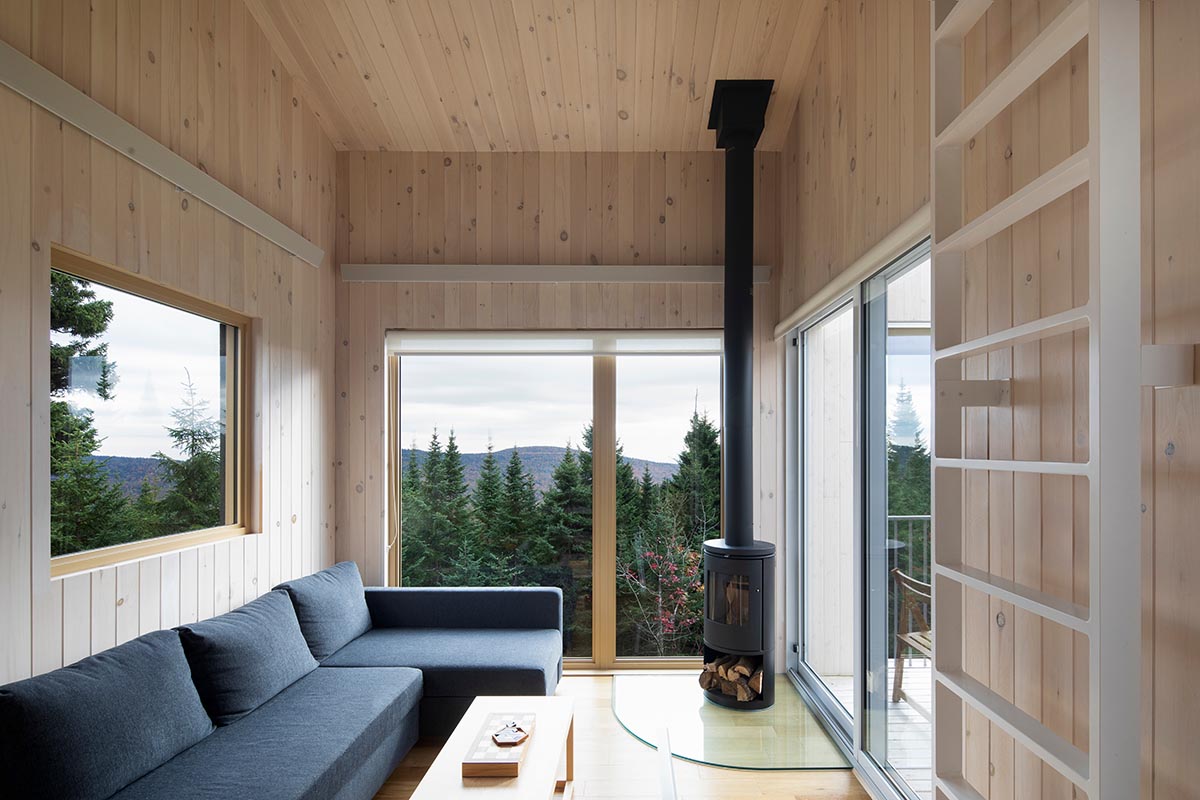 Quinzhee Architecture imagines a rustic retreat like a climbing block in Canada