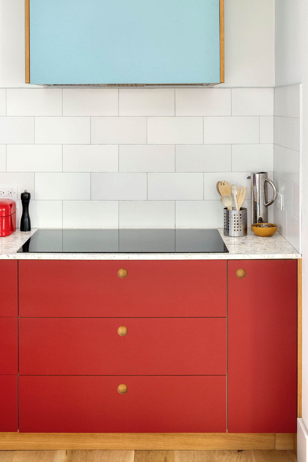 An attic for Ditmas House features colorful interiors designed by Shakespeare Gordon Studio