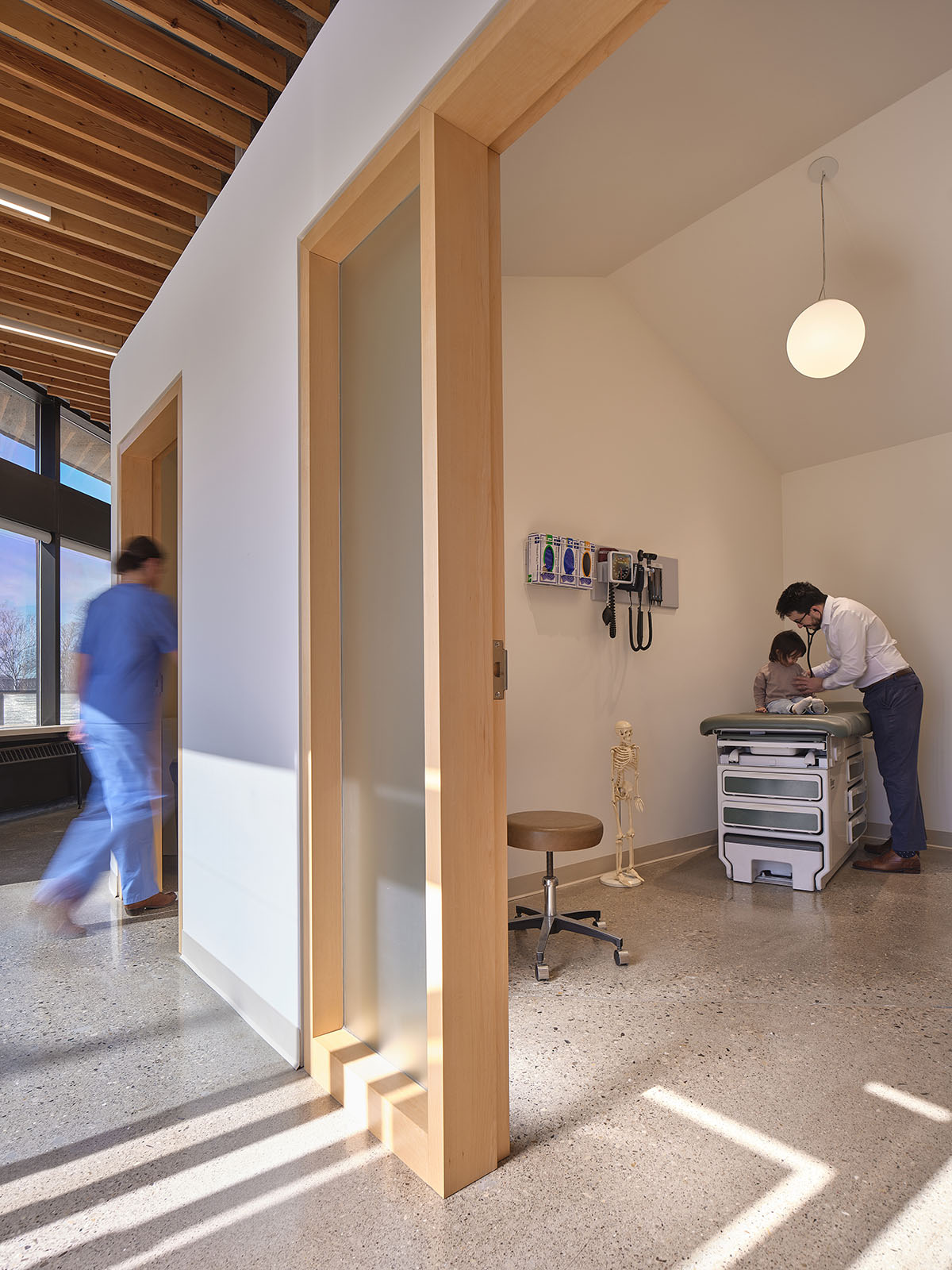 Medical clinic designed by Fonseka Studio creates a light, warm, and uplifting atmosphere in Ontario