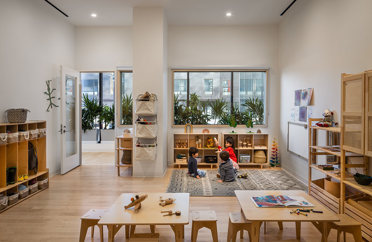 Palette Architecture creates abstracted nature for preschool in Brooklyn 