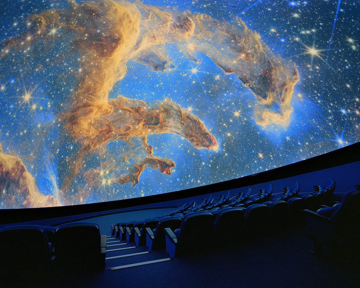 Planetarium clad in burnt wood at Université de Strasbourg evokes 19th century machine buildings