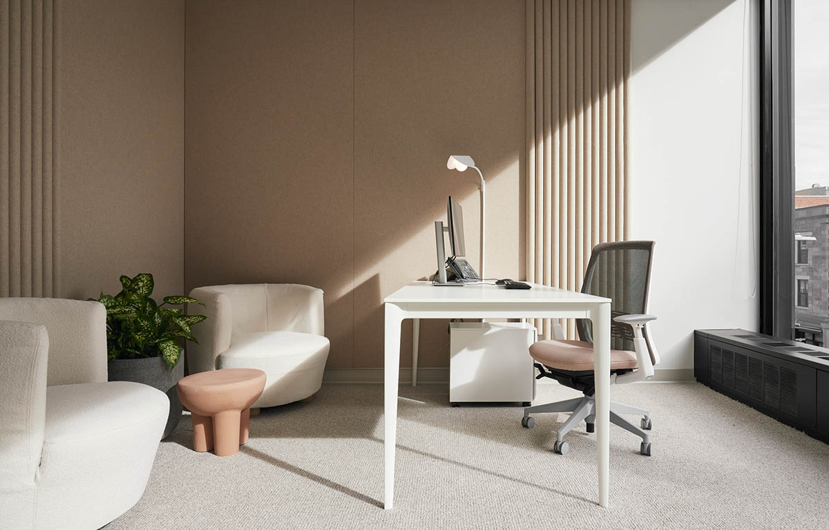 Surgical center features artisanal terracotta brick wall to reverse 