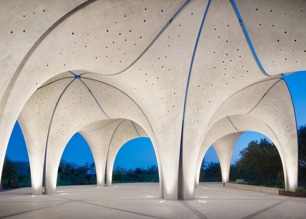 Lake|Flato Architects + Matsys built sculptural petals to increase active participation in the region