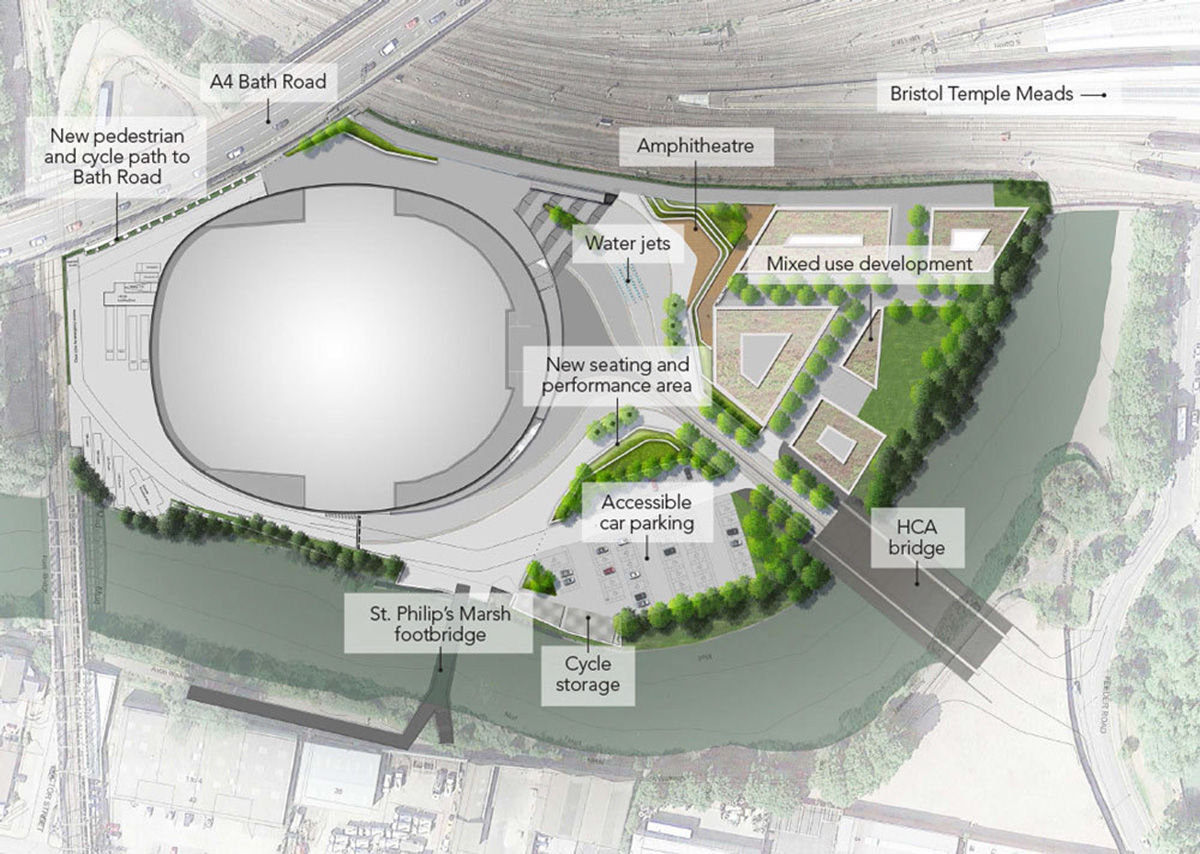 Zaha Hadid Architects' alternative plans released for Bristol Arena Site