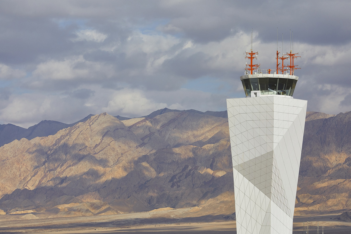 Multifaceted Ilan and Asaf Ramon International Airport completed in Israel's&nbsp;Negev Desert
