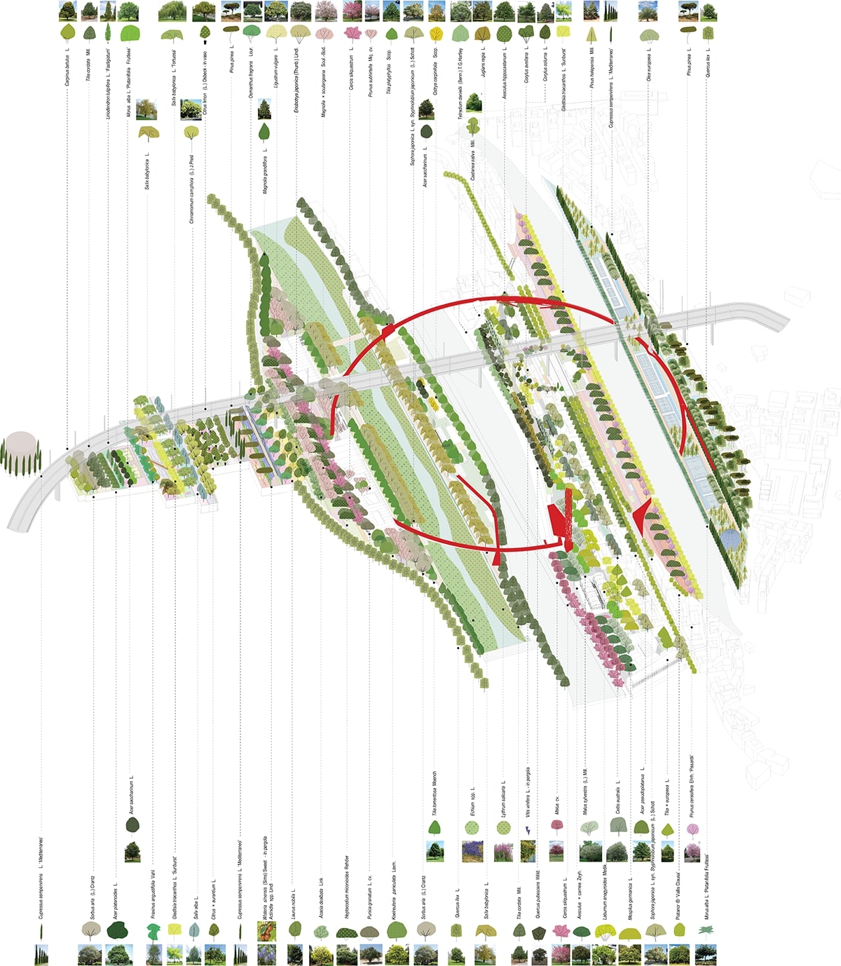 Stefano Boeri Architetti, Metrogramma Milano and Inside Outside Enliven the Parco del Ponte in Genoa