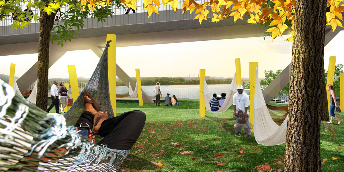 OMA & OLIN and WRA's interlocking 11th Street Bridge Park gets approval in Washington, D.C