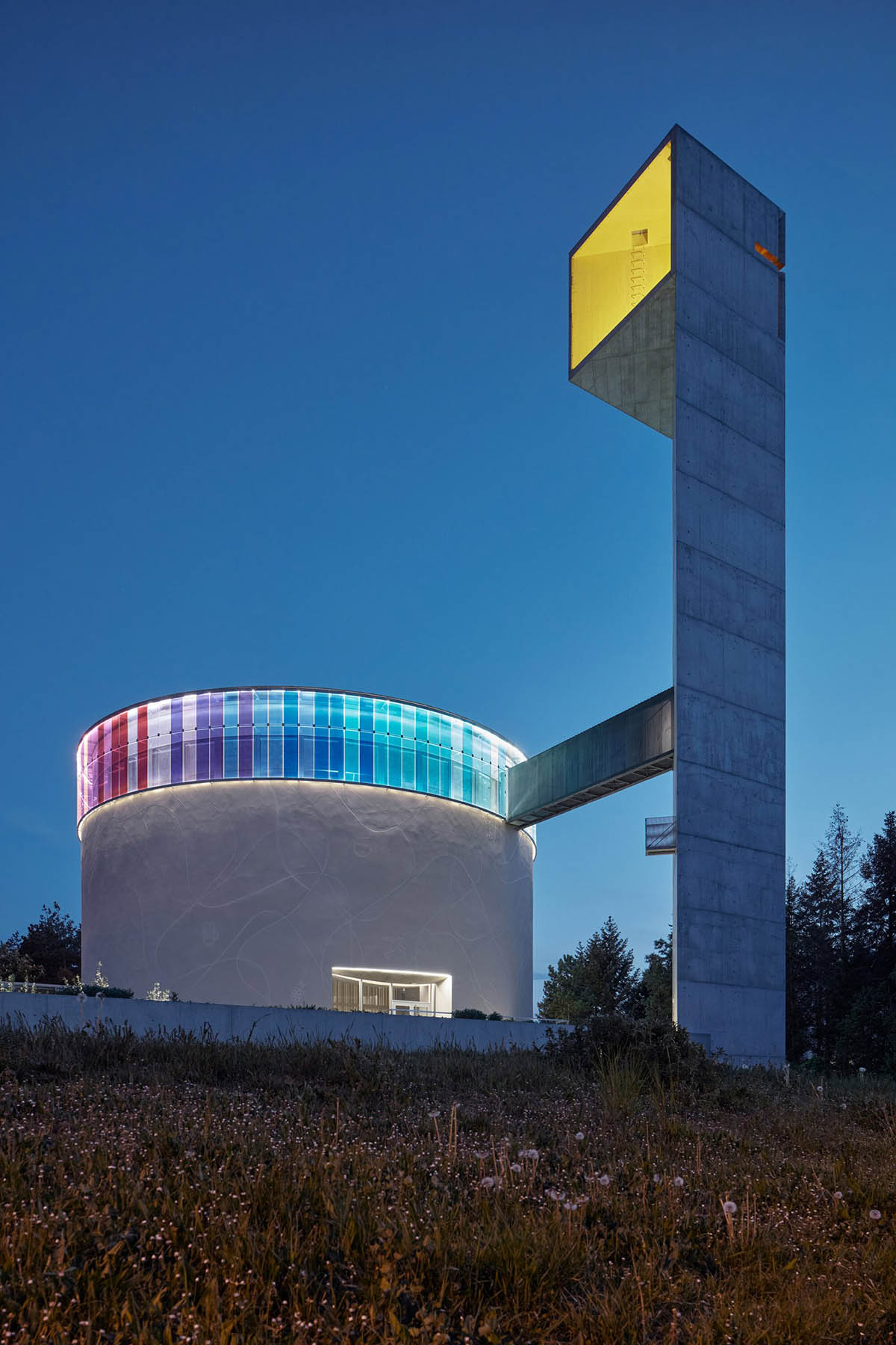 Atelier Štěpán designs Church of Beatified Restituta that features a circular rainbow window in Brno