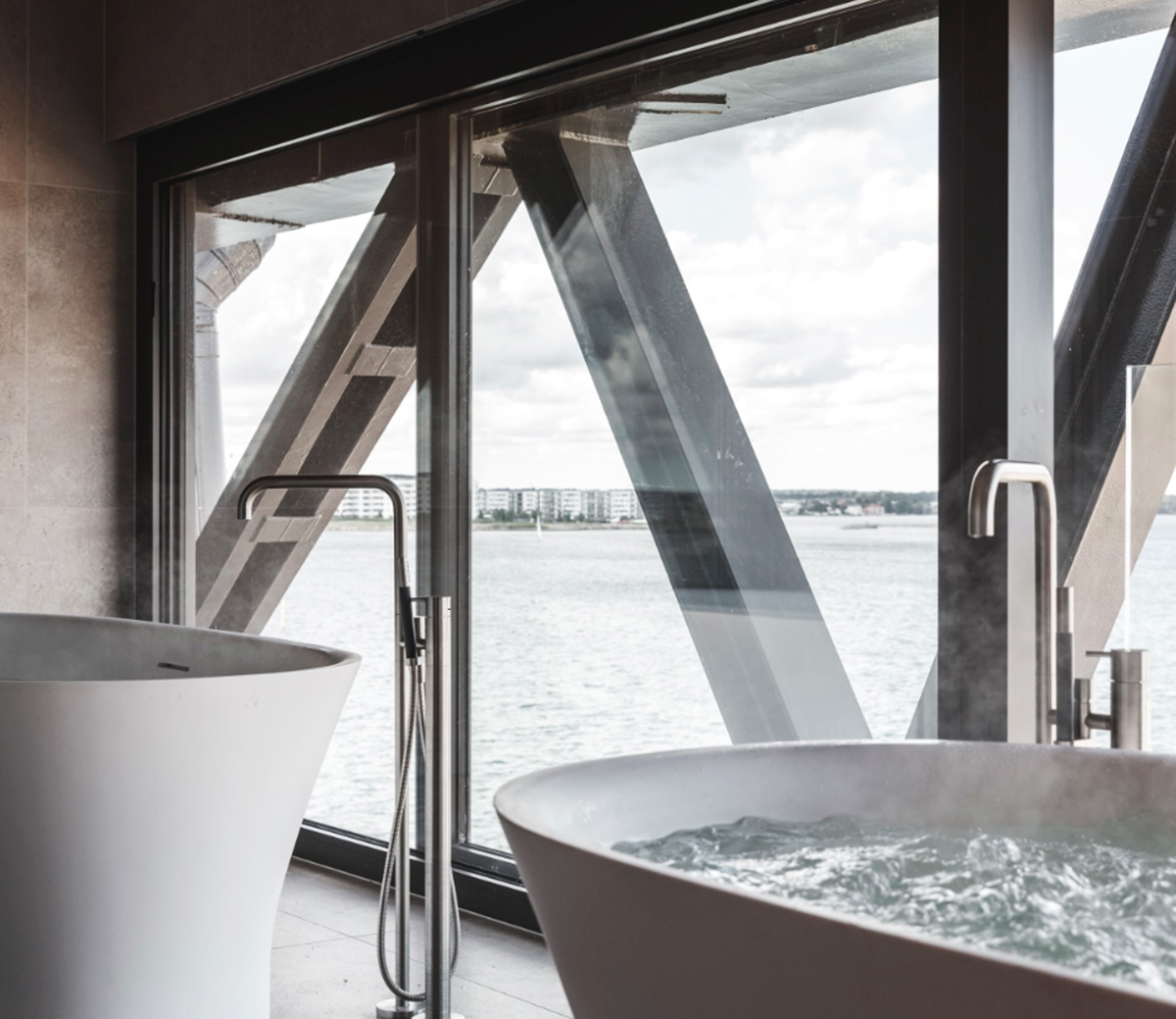 Arcgency transformed former coal crane into a luxury private retreat in Denmark