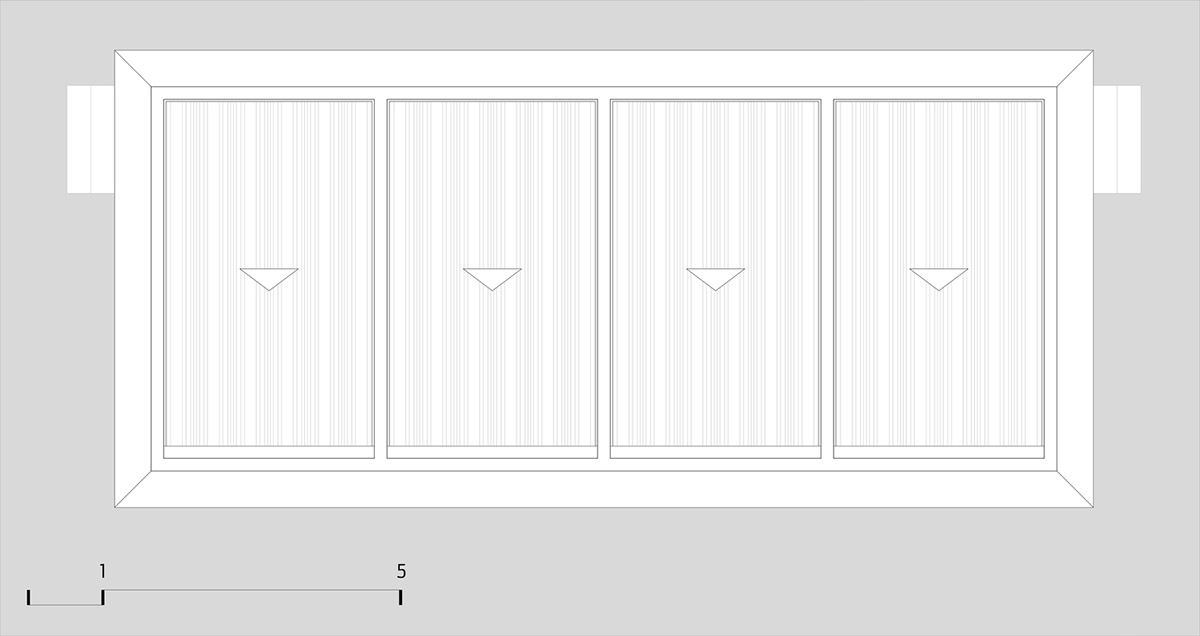 Hollowed-out concrete screens create changing filter for this service building in São Paulo