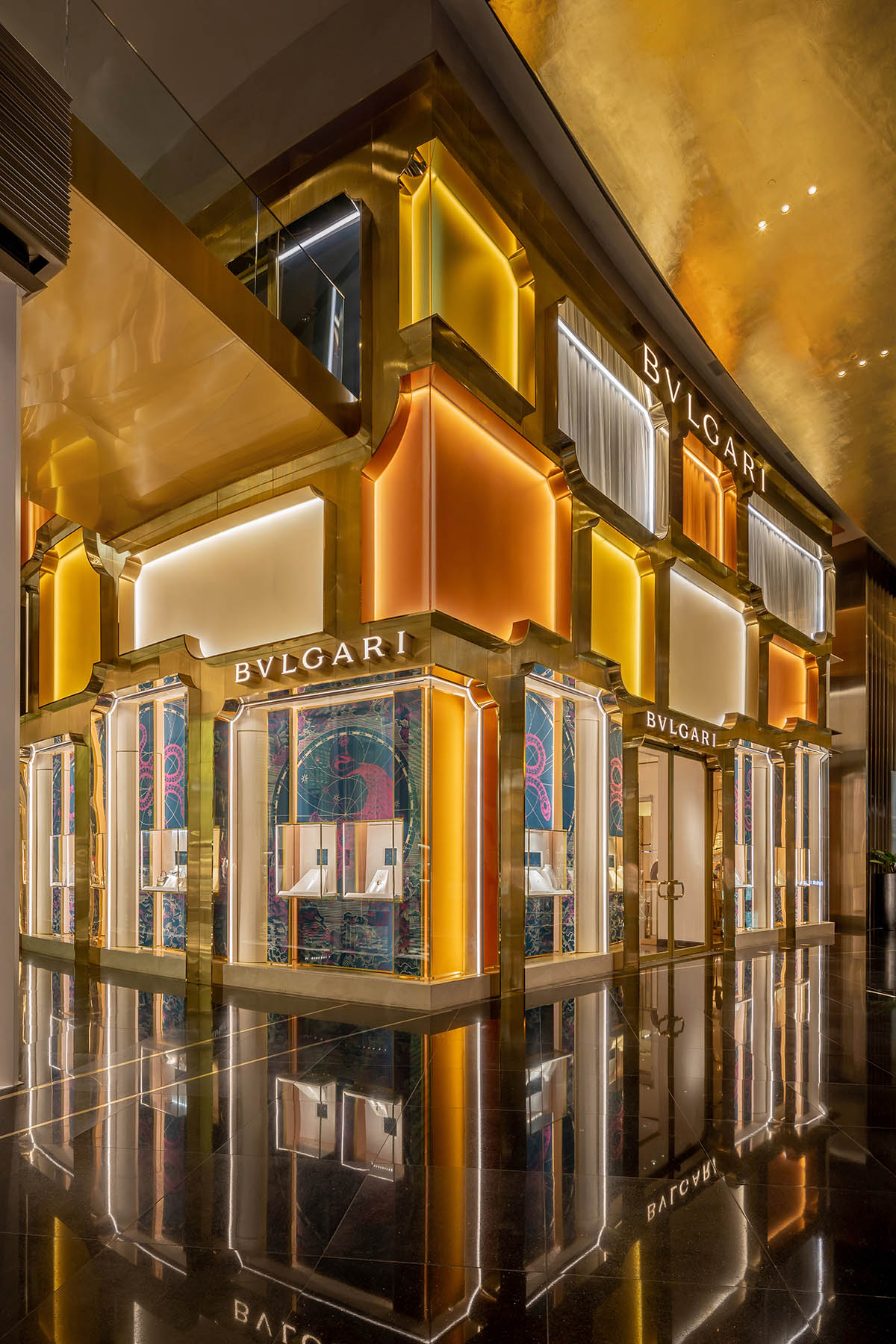 MVRDV's new golden façade for Bvlgari store in Bangkok references to Roman art