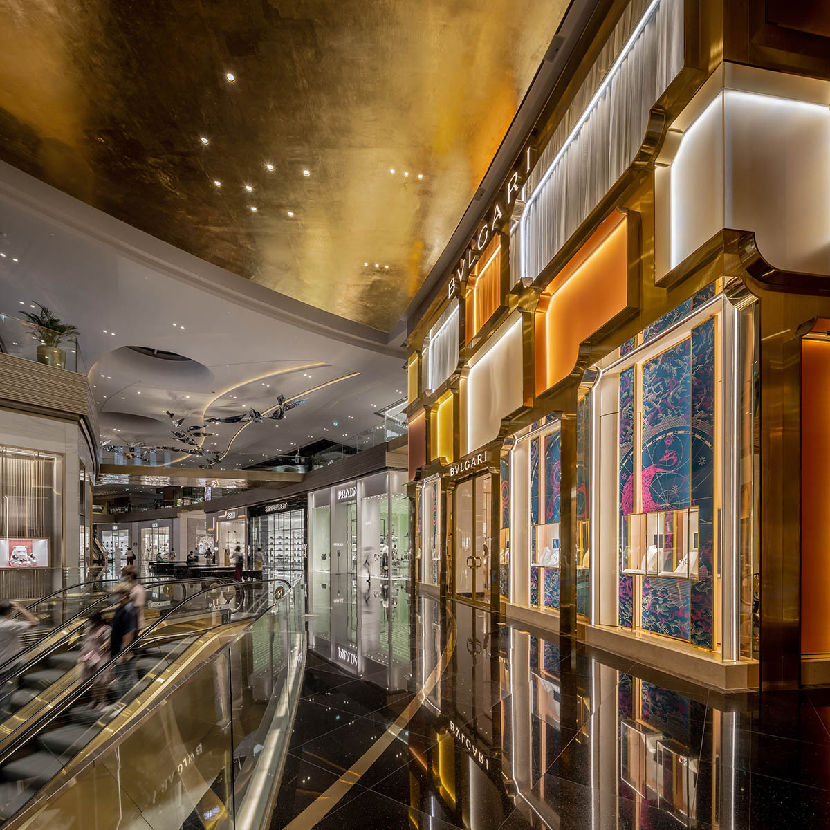 MVRDV's new golden façade for Bvlgari store in Bangkok references to Roman art