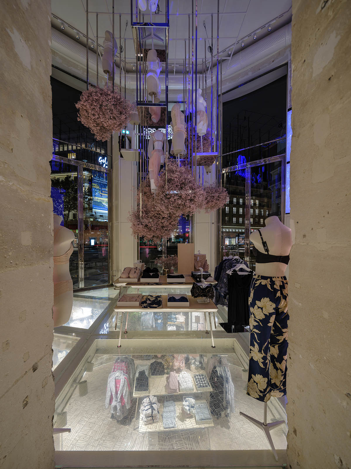 MVRDV renovates 19th-century Haussmann building with glass floor for a lingerie store in Paris