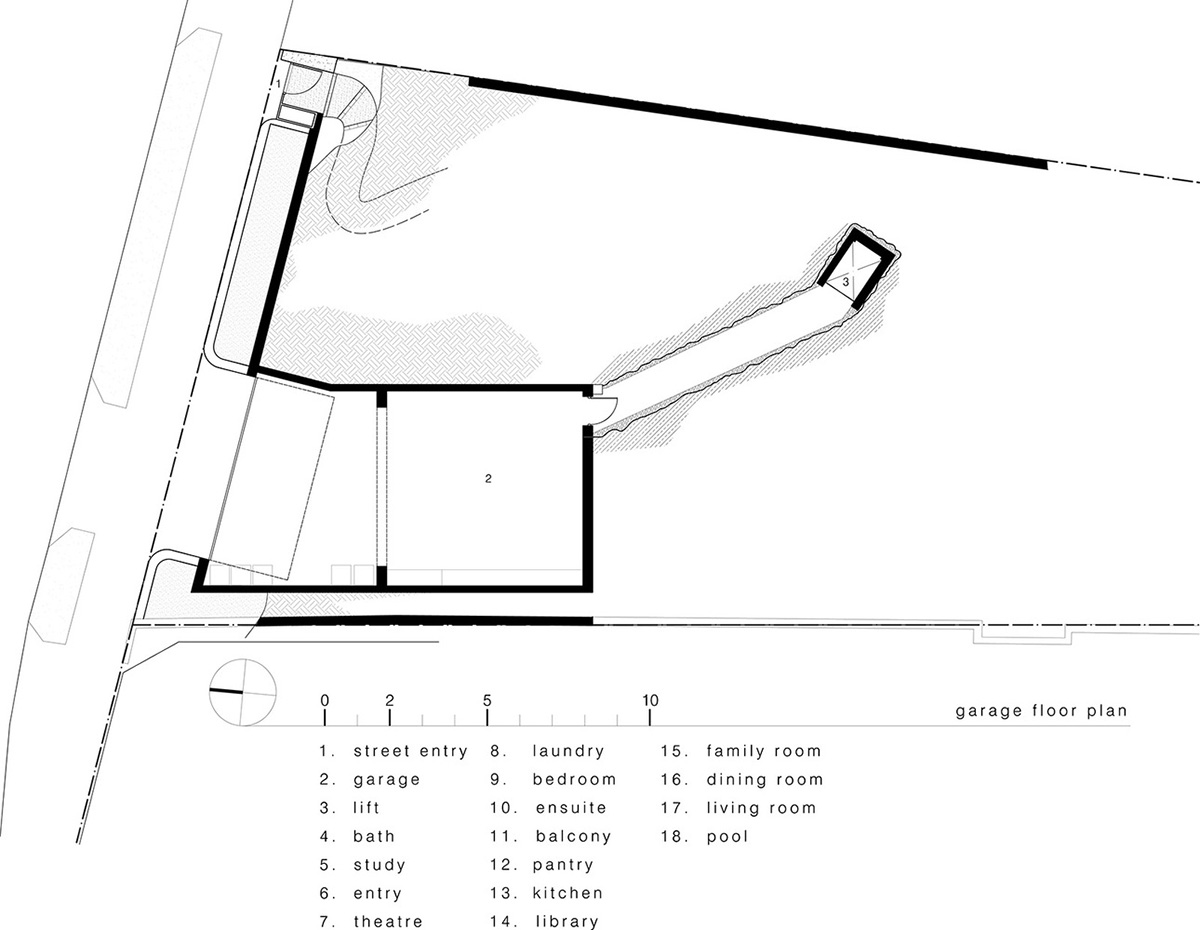 Luigi Rosselli Architects' Book House features shifted concrete slabs overlooking Sydney harbour