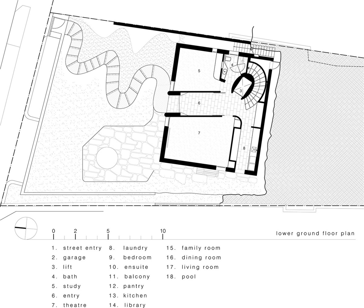 Luigi Rosselli Architects' Book House features shifted concrete slabs overlooking Sydney harbour