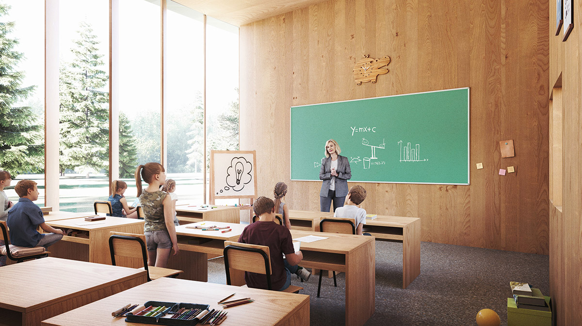 Valentino Gareri proposes sustainable and modular educational building for the new post-Covid era