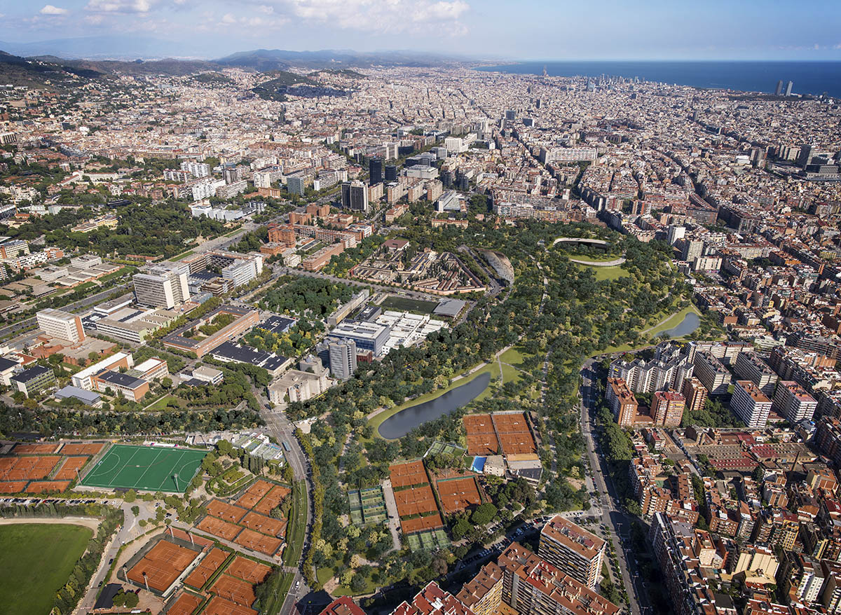 ON-A proposes to convert Barcelona's Camp Nou stadium into a 26-hectare park