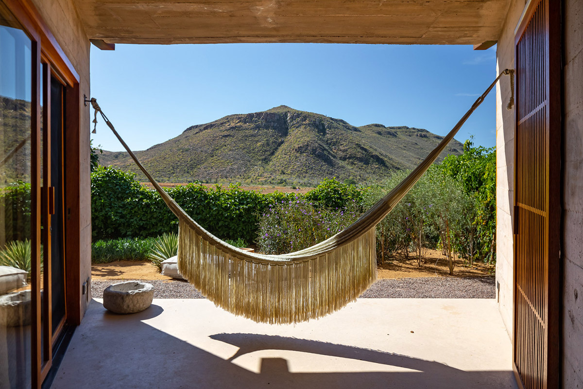 Resort mimics natural motion of desert with punctuated beige-coloured concrete volumes in Mexico 
